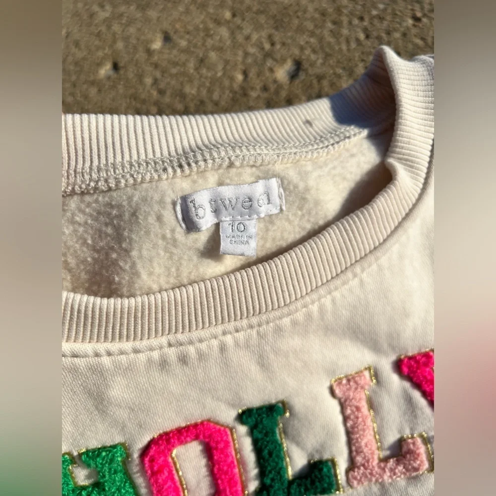 btween Cream HOLY JOLLY Sweatshirt